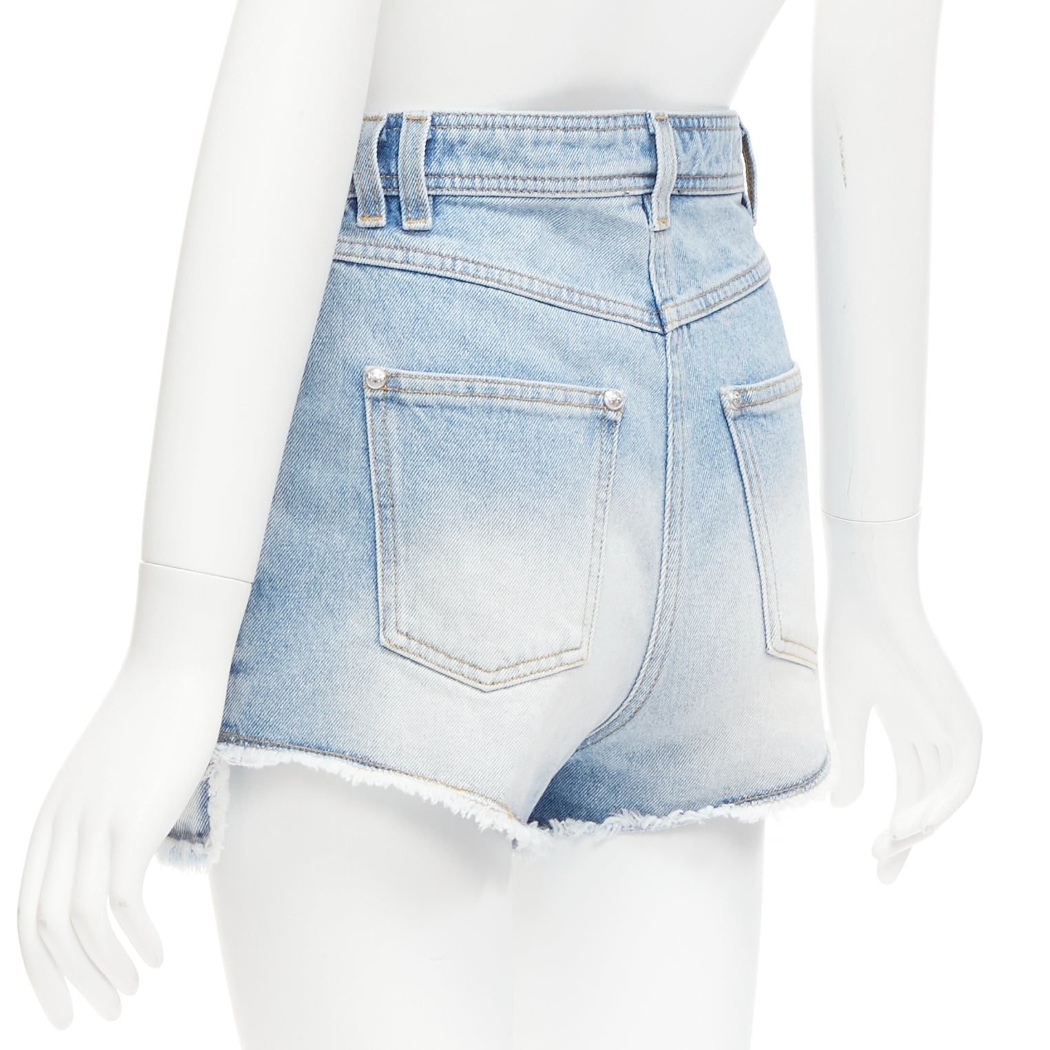 Balmain Cargo Denim Shorts - Detail 1