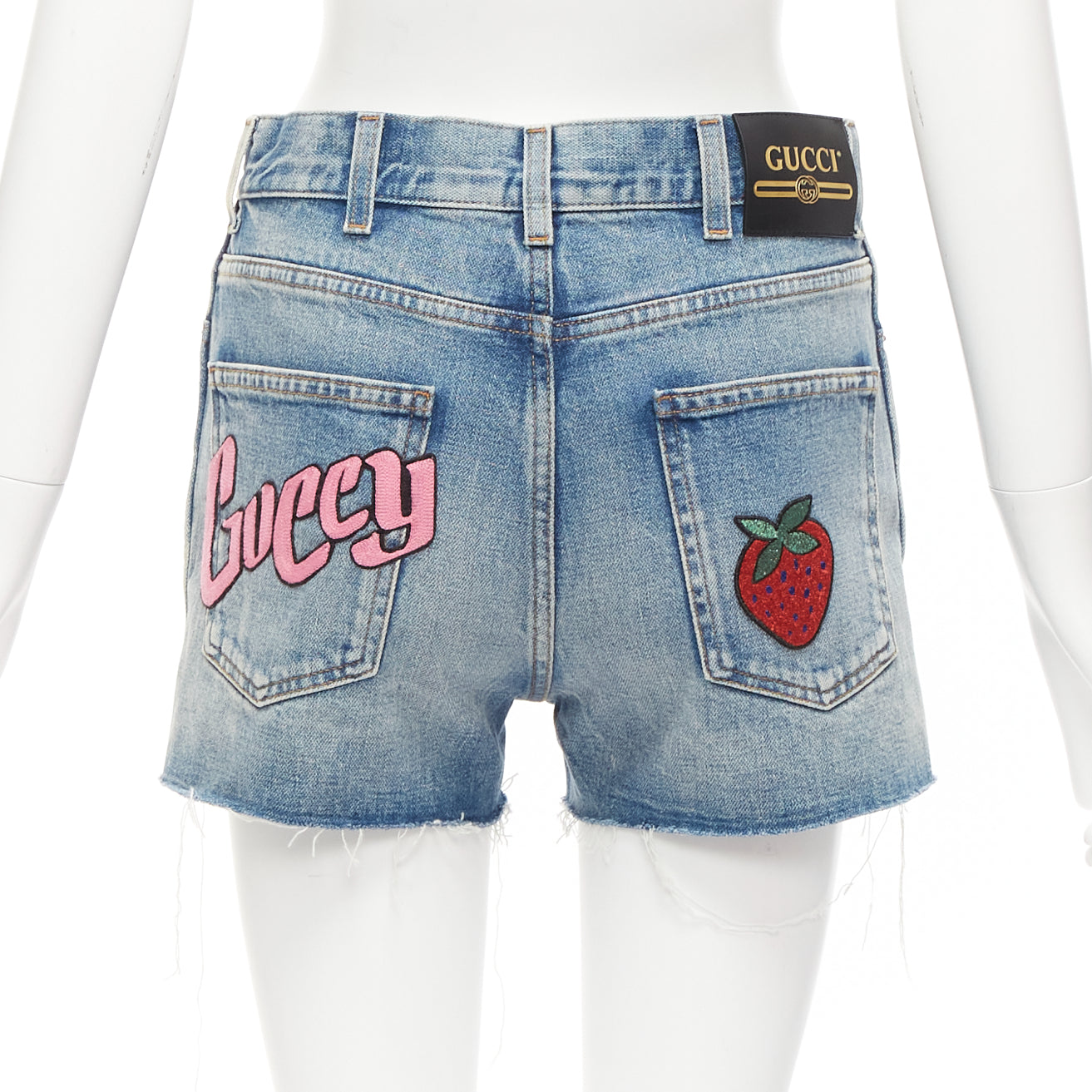 Gucci Graffiti Denim Shorts