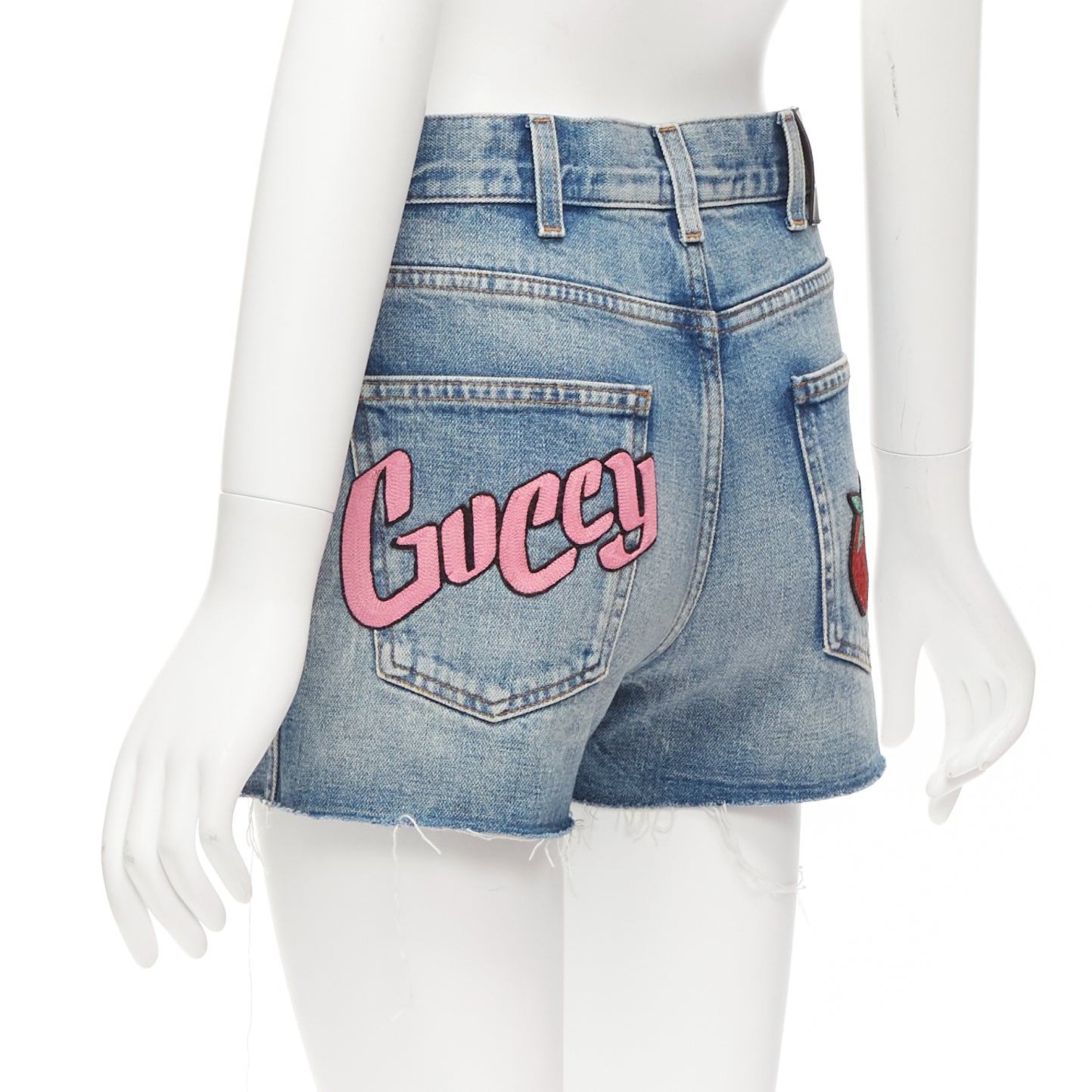 Gucci Graffiti Denim Shorts - Detail 1