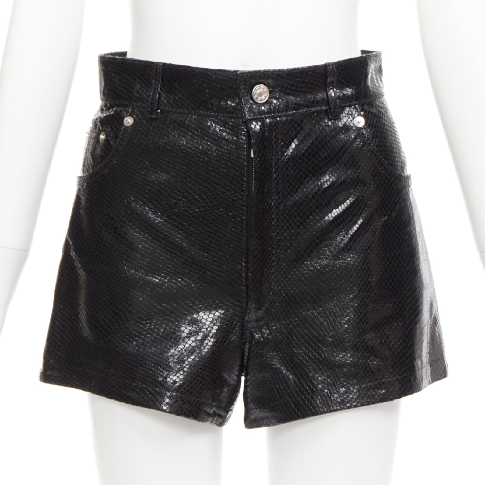 Manokhi Scaled Leather Shorts