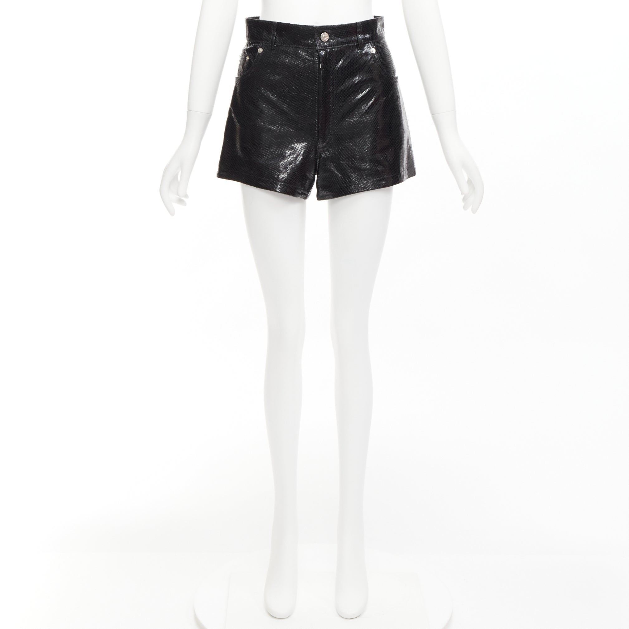 Manokhi Scaled Leather Shorts - Image 11