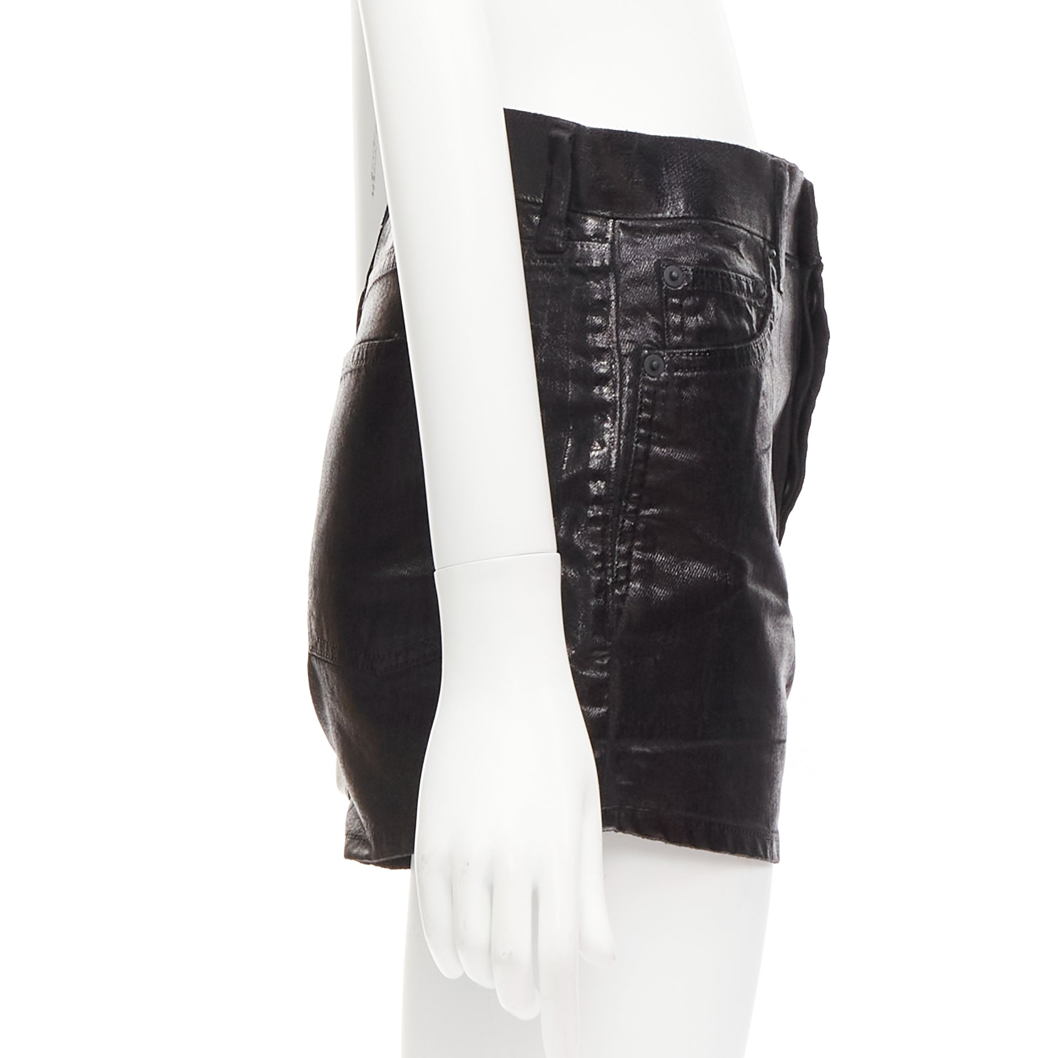 Saint Laurent Coated Cotton Shorts - 4