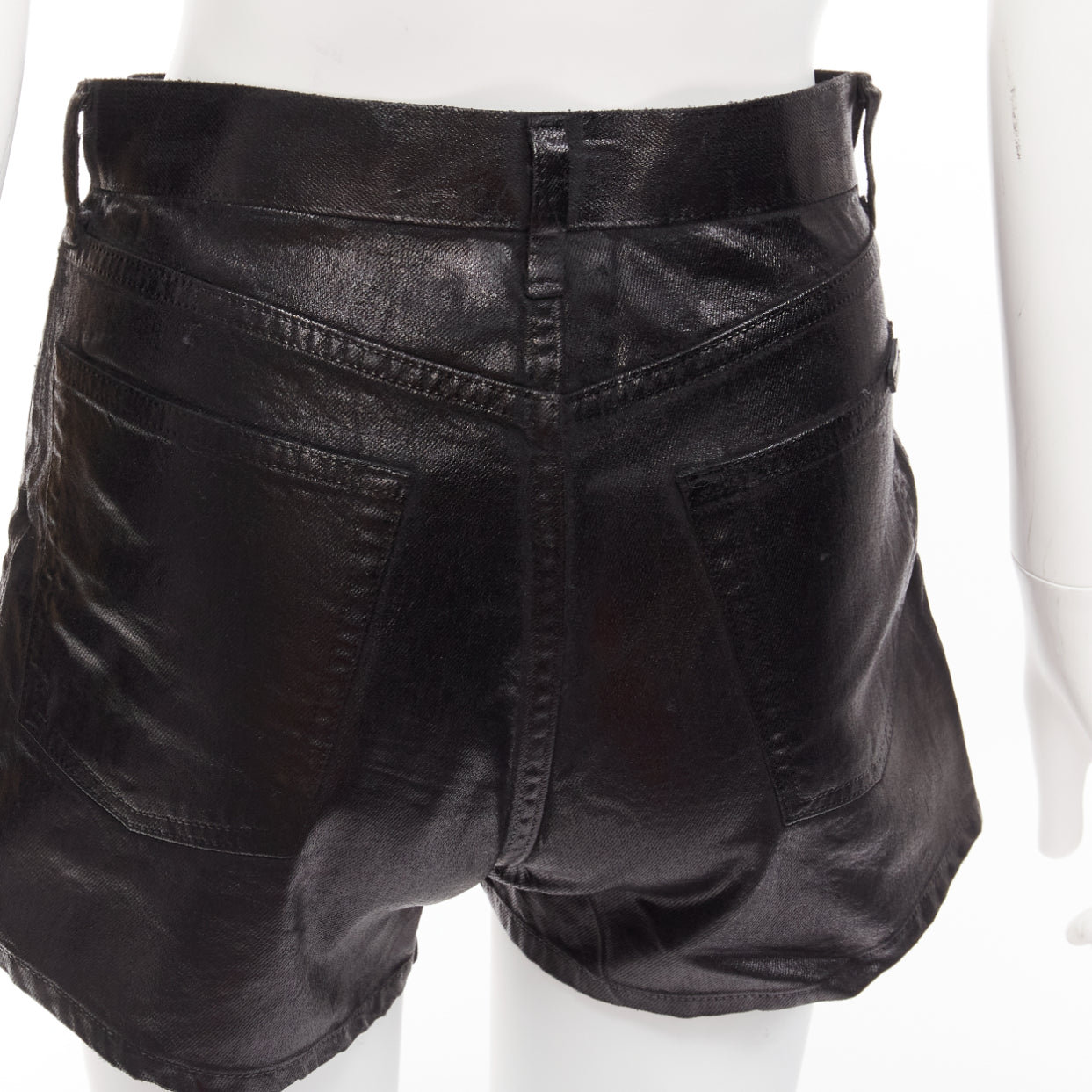 Saint Laurent Coated Cotton Shorts - Detail 2