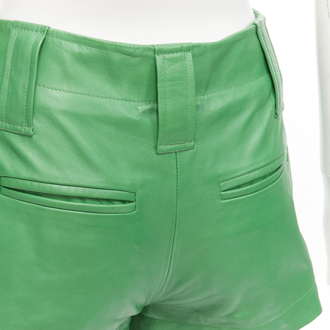 Ganni Flared Leather Shorts - Detail 2