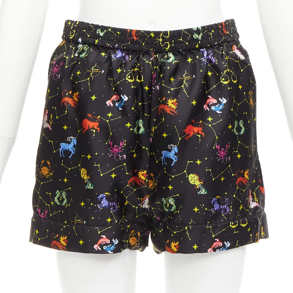 Dior Astrology Boxer Shorts Black Silk Never worn - Front View