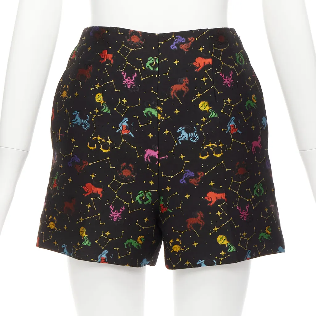 Dior Astrology Jacquard Shorts Black Polyester Never worn - Front View