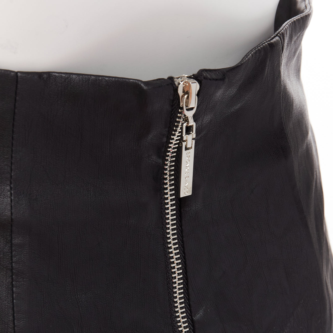 Bronx And Banco Paperbag Leather Shorts - Back view