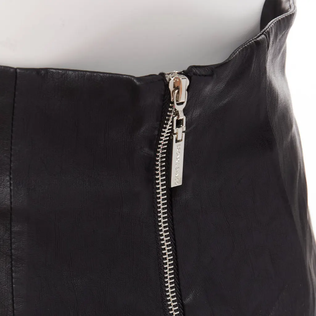 Bronx and Banco Paperbag Leather Shorts Black Never worn - Back View