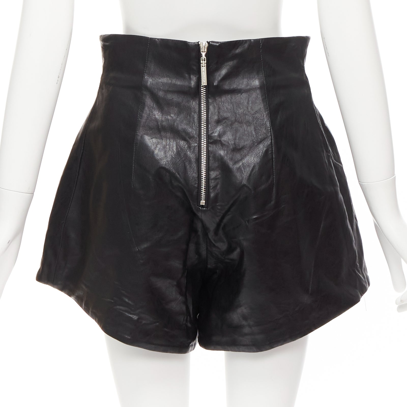 Bronx And Banco Paperbag Leather Shorts - Side view