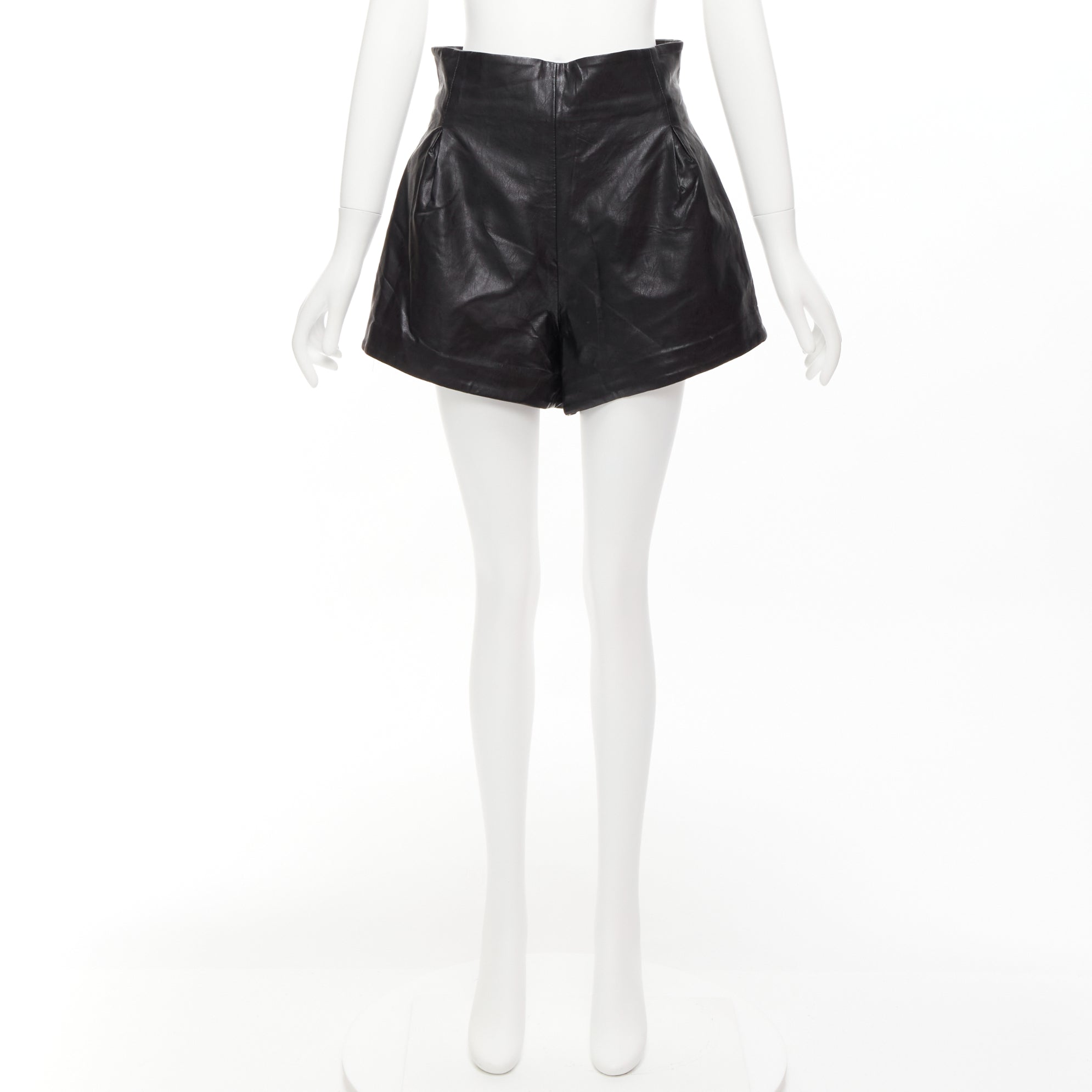 Bronx And Banco Paperbag Leather Shorts - Image 11