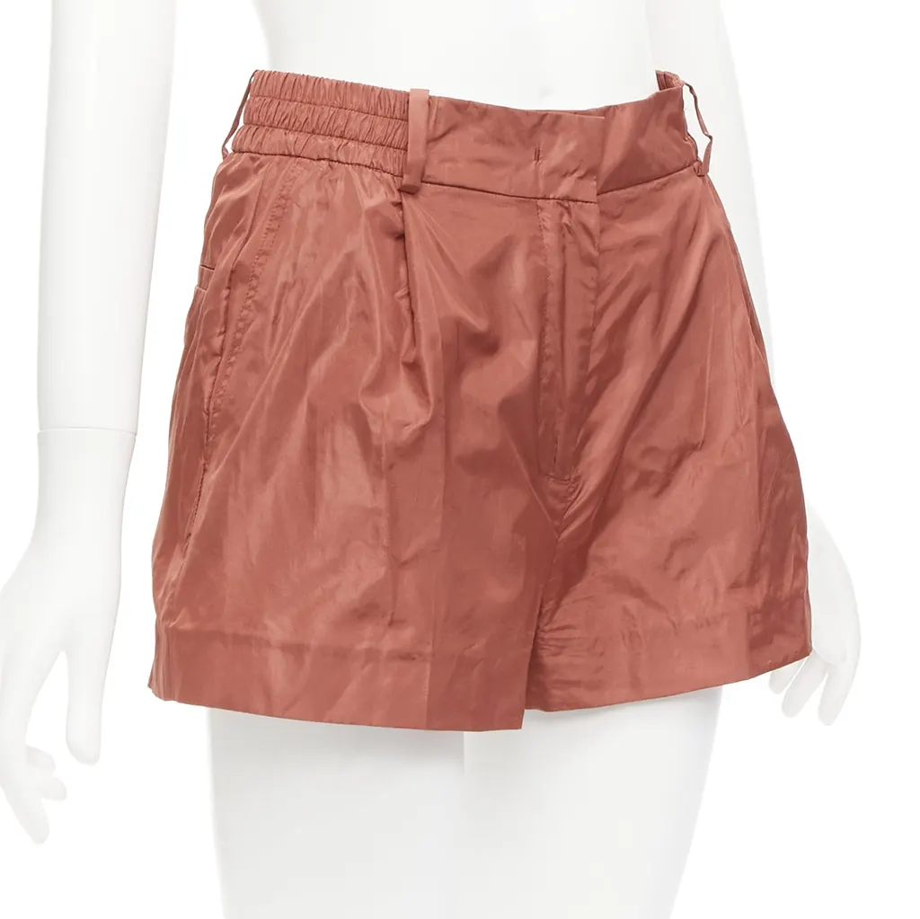 Valentino Brick Silk Shorts Red Silk Very good - Inside View