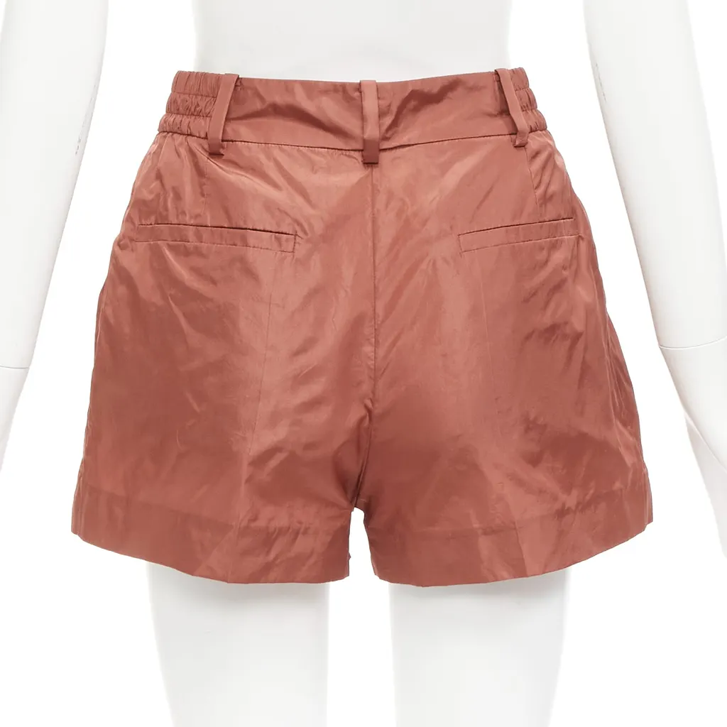 Valentino Brick Silk Shorts Red Silk Very good - Box View