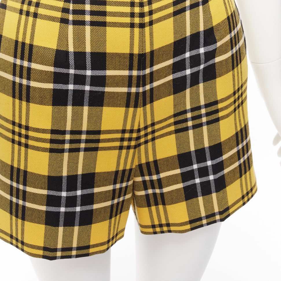 Dior Plaid Wool Shorts - Back view
