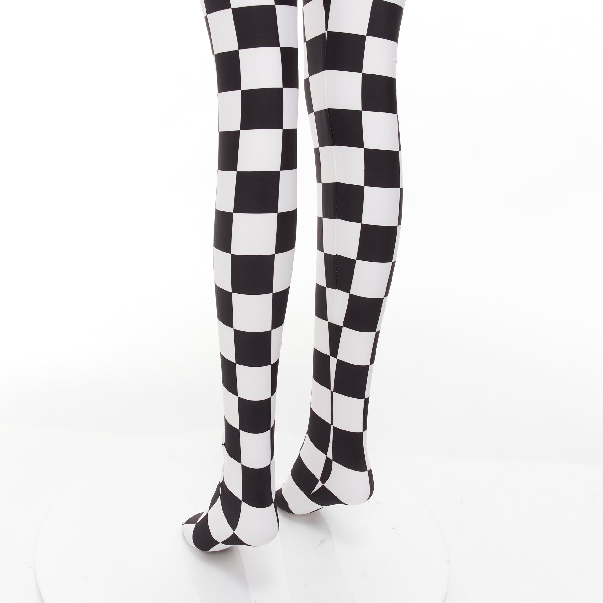 Comme Des Garcons Checkerboard Leggings - Back view