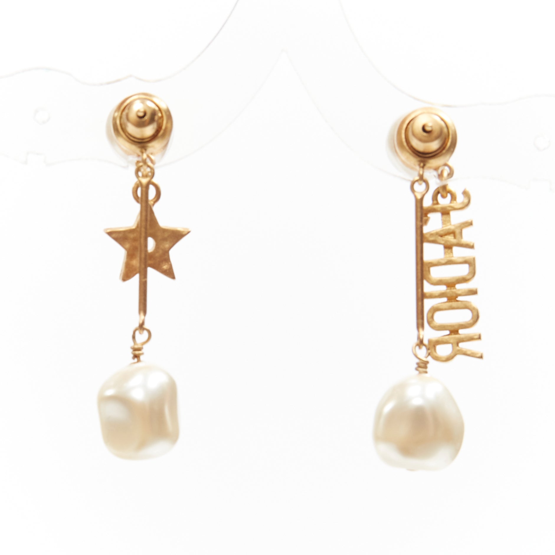 Dior Faux Pearl Earrings - Image 6