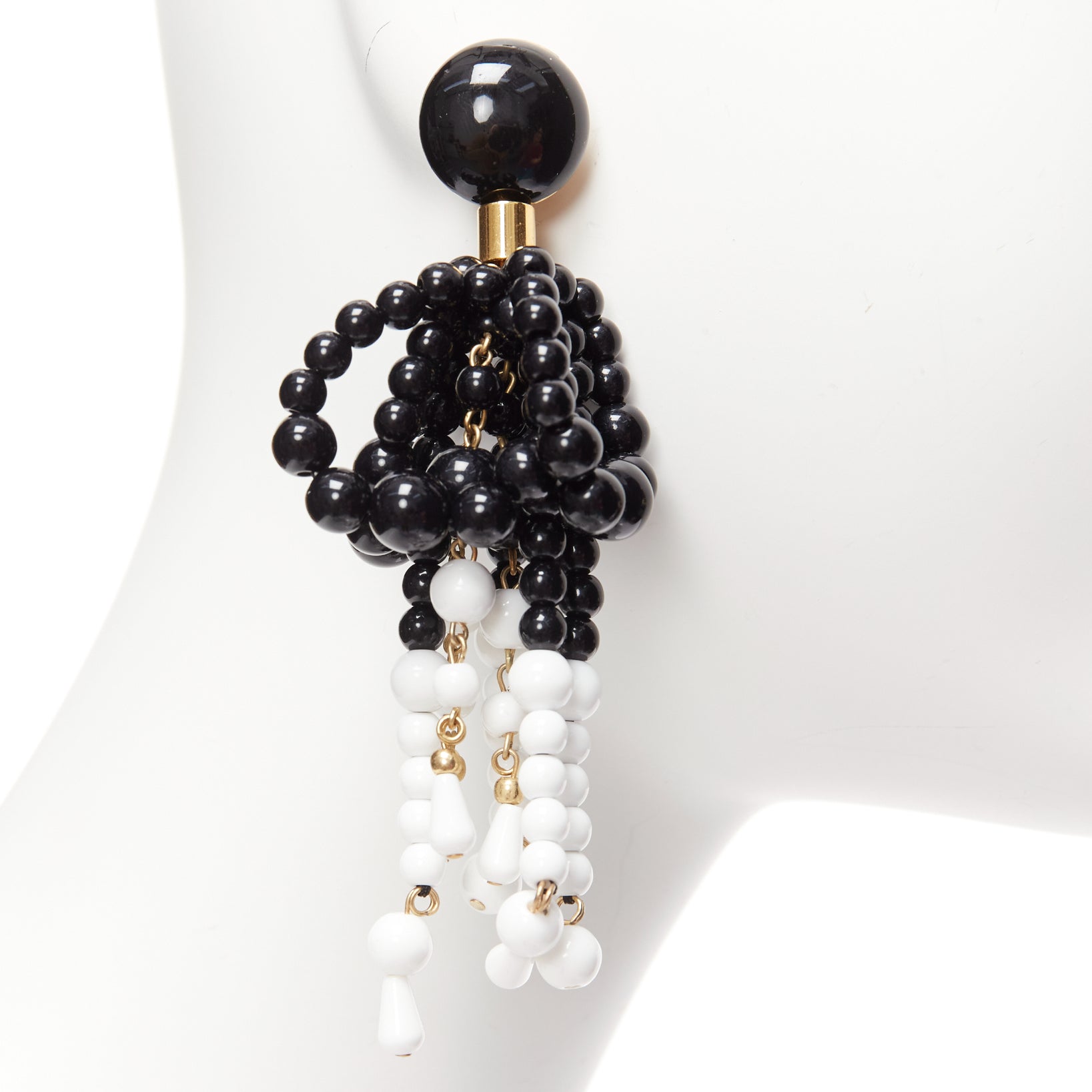 Marni Beads Tassel Earrings - Side view