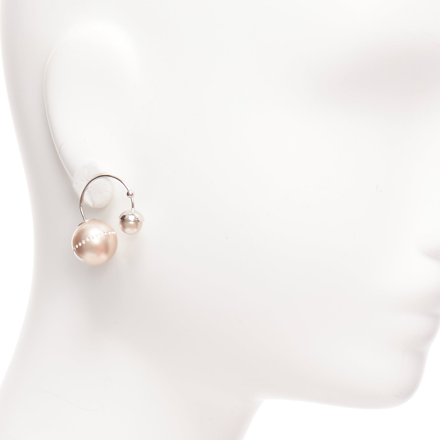 Dior Pink Pearl Earrings - Back view