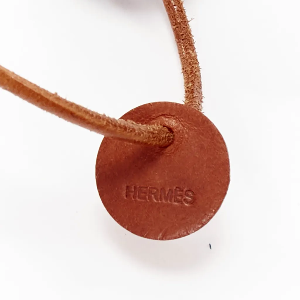 Hermès Pompons Brown Silk Very good - Back View