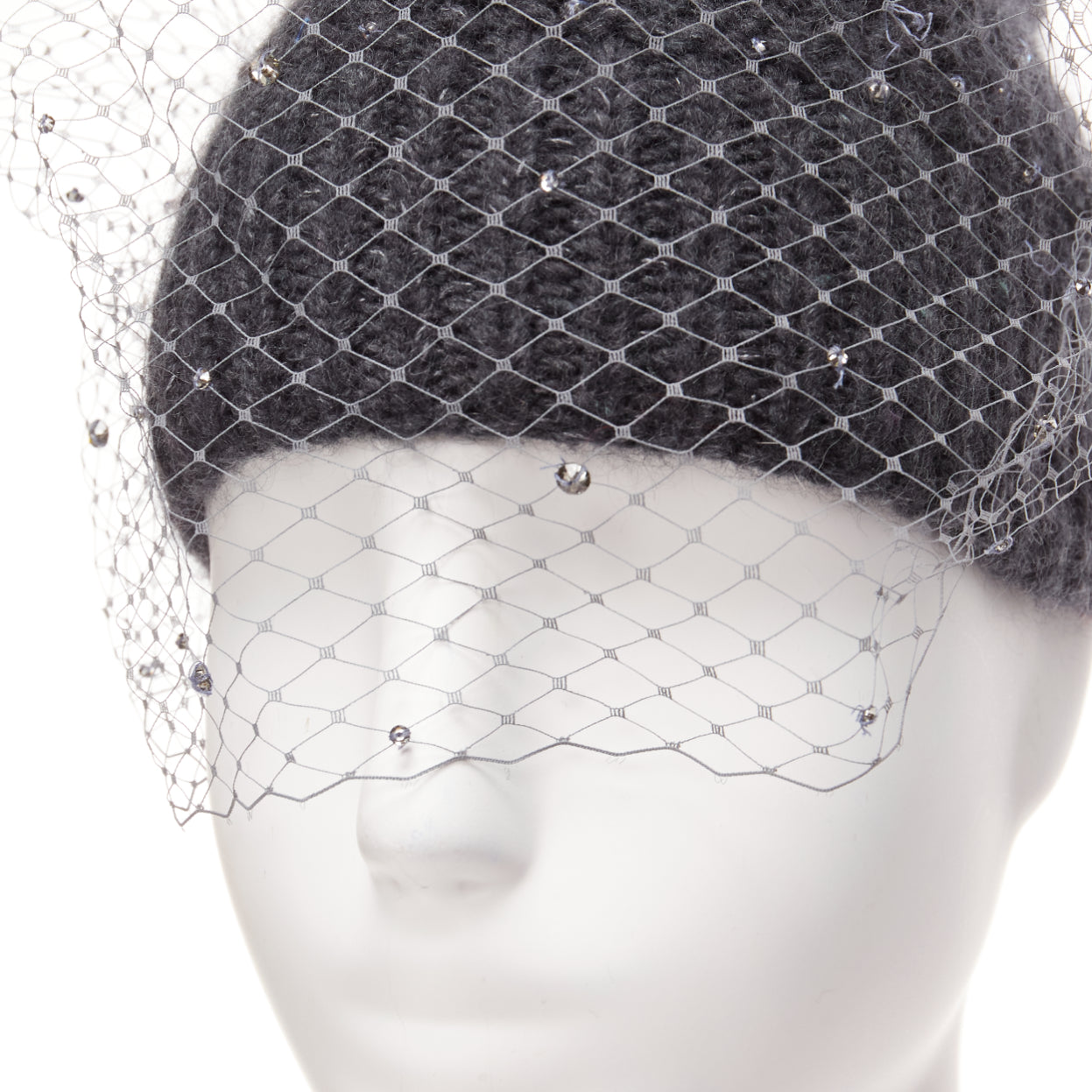 Jennifer Behr Crystal Veil Beanie - Back view