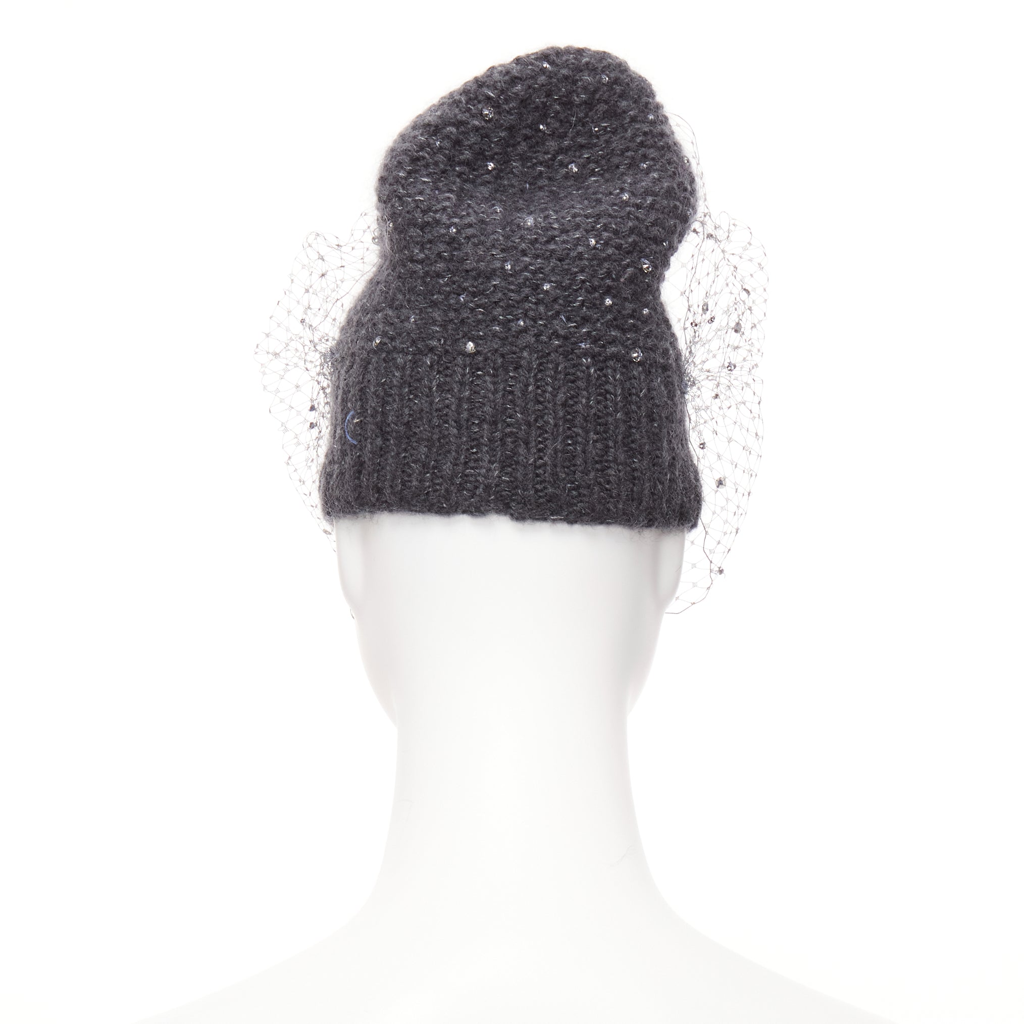 Jennifer Behr Crystal Veil Beanie - Side view
