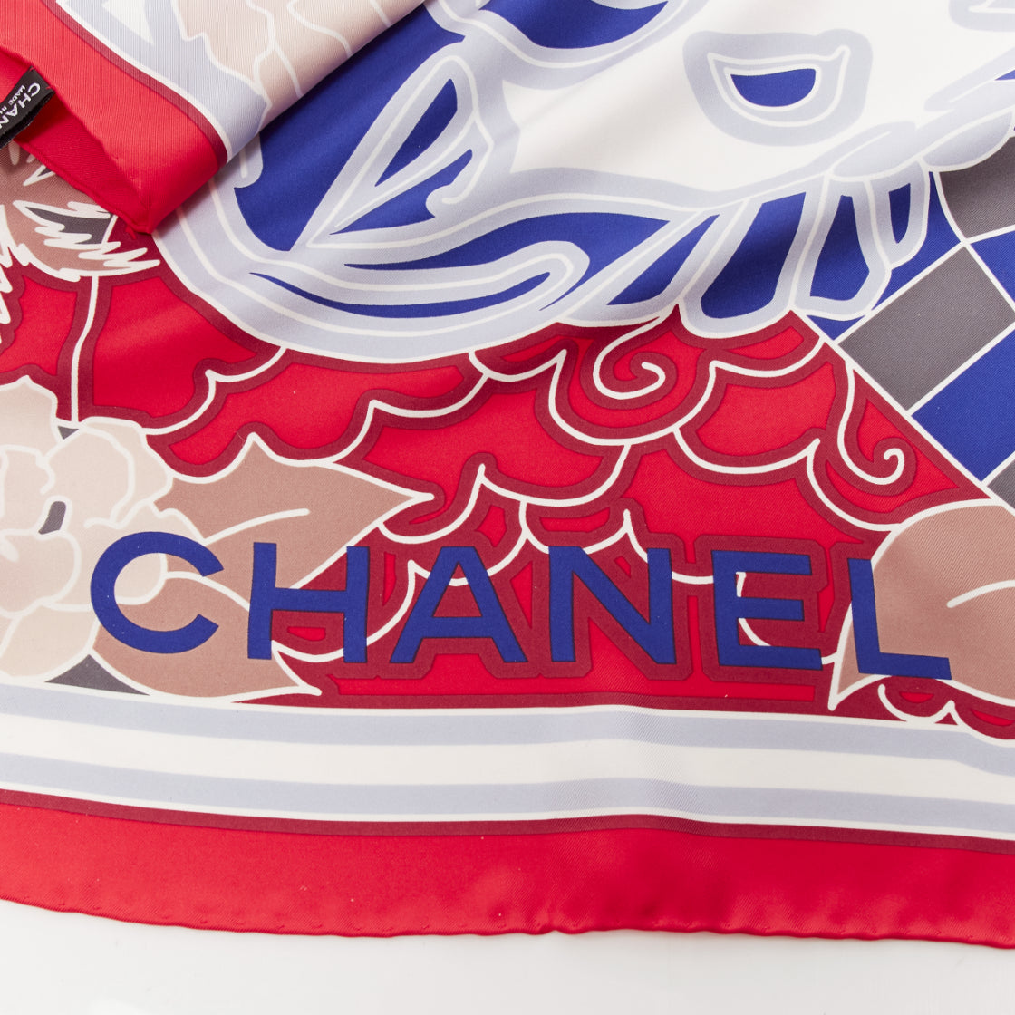 Chanel Lion Palm Scarf - Back view