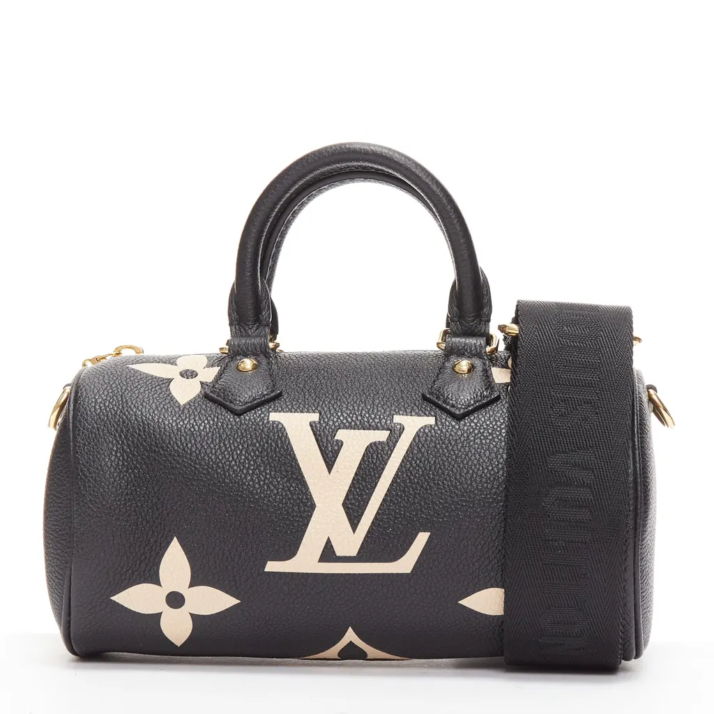 Louis Vuitton Monogram Giant Empreinte Papillon BB Black Leather Never worn - Front View