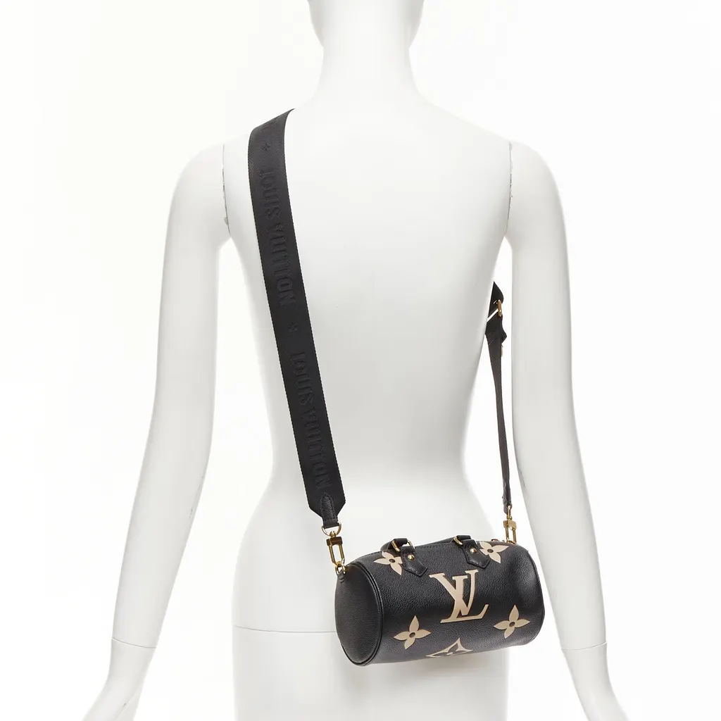 Louis Vuitton Monogram Giant Empreinte Papillon BB Black Leather Never worn - Back View