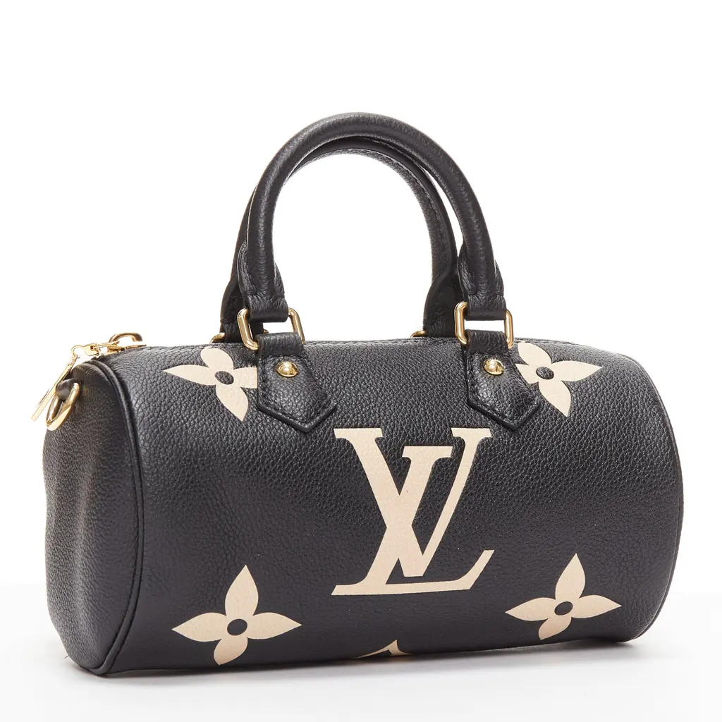 Louis Vuitton Monogram Giant Empreinte Papillon BB Black Leather Never worn - Inside View