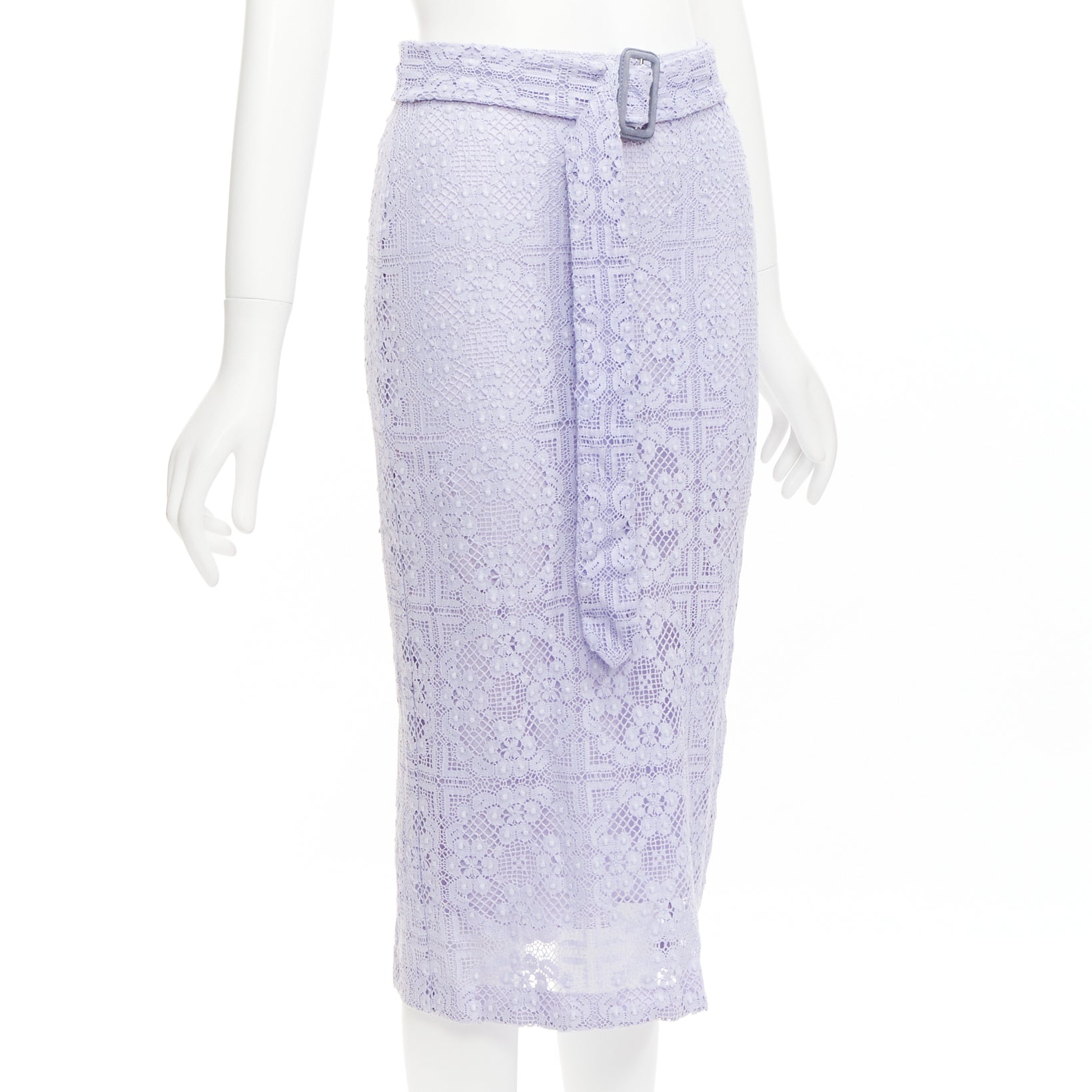 Burberry Lace Pencil Skirt - Image 6