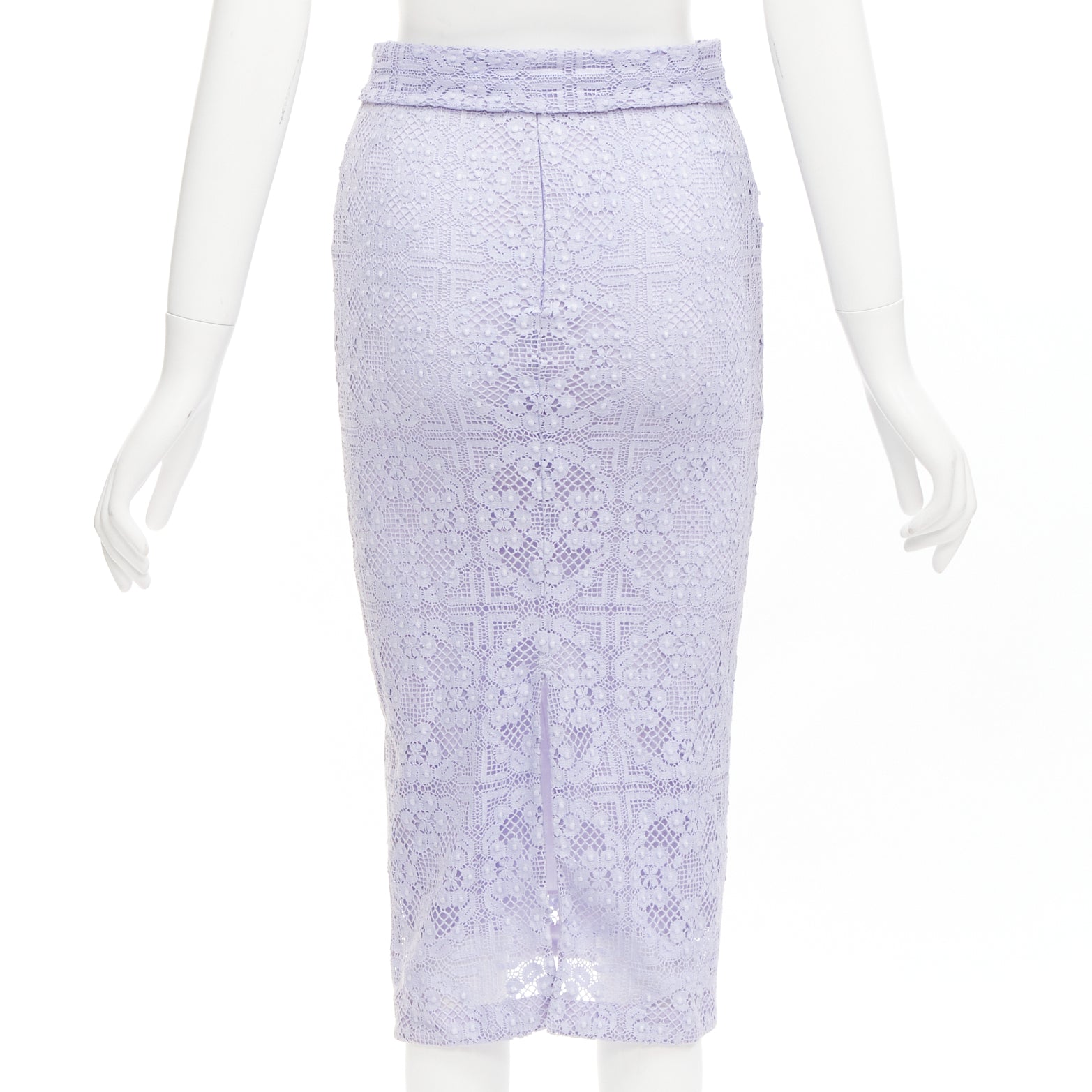 Burberry Lace Pencil Skirt - Side view