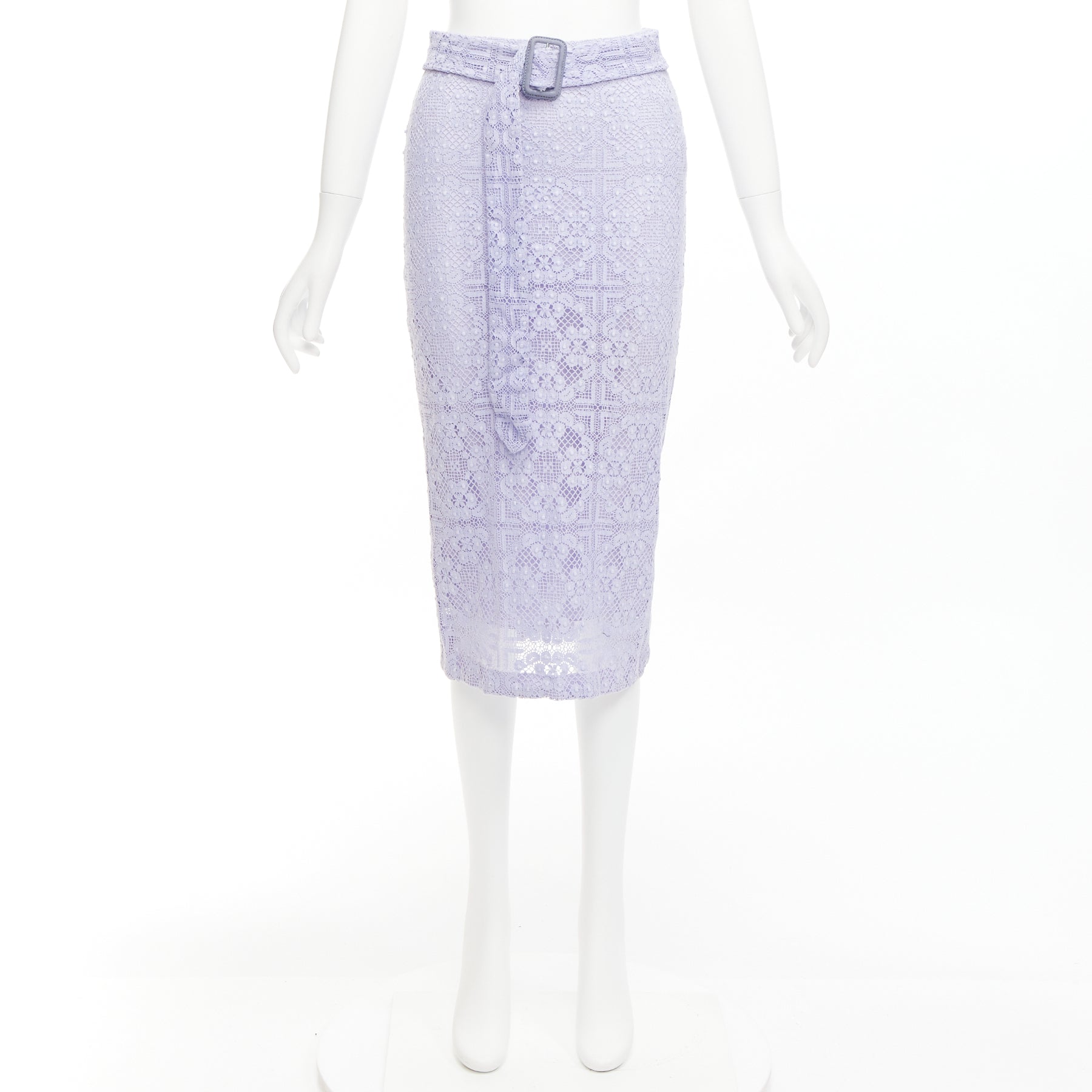Burberry Lace Pencil Skirt - Image 11