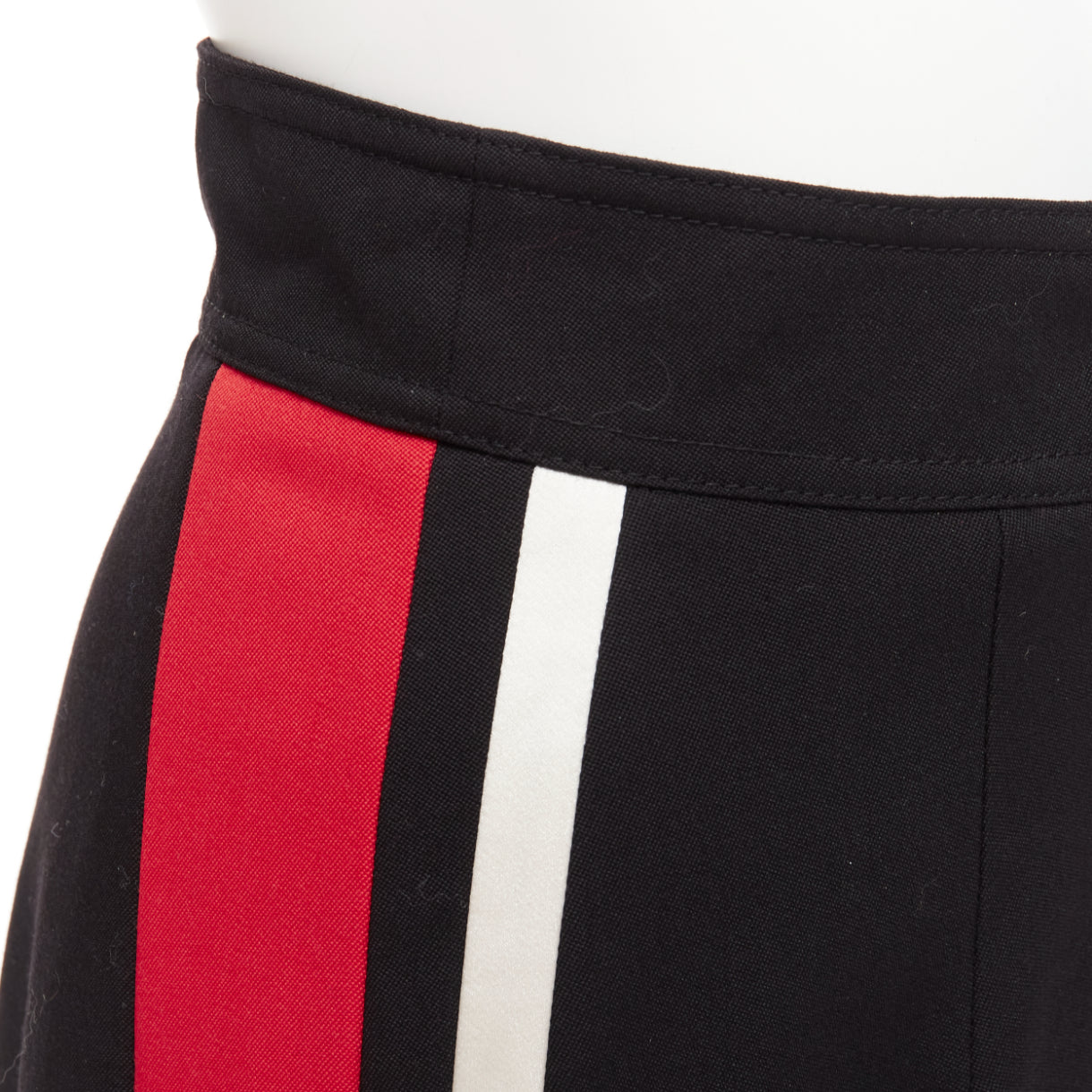 Alexander Mcqueen Stripe Wool Shorts - Back view