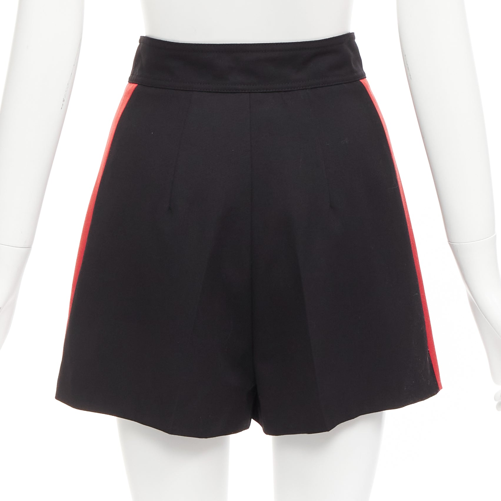 Alexander Mcqueen Stripe Wool Shorts - Side view