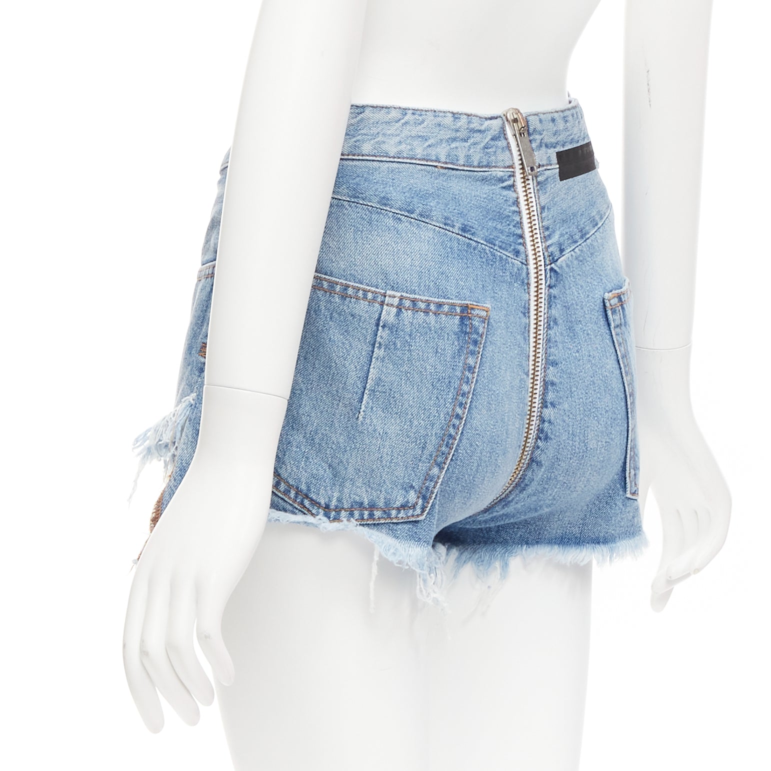 Unravel Project Zip Denim Shorts - Detail 1