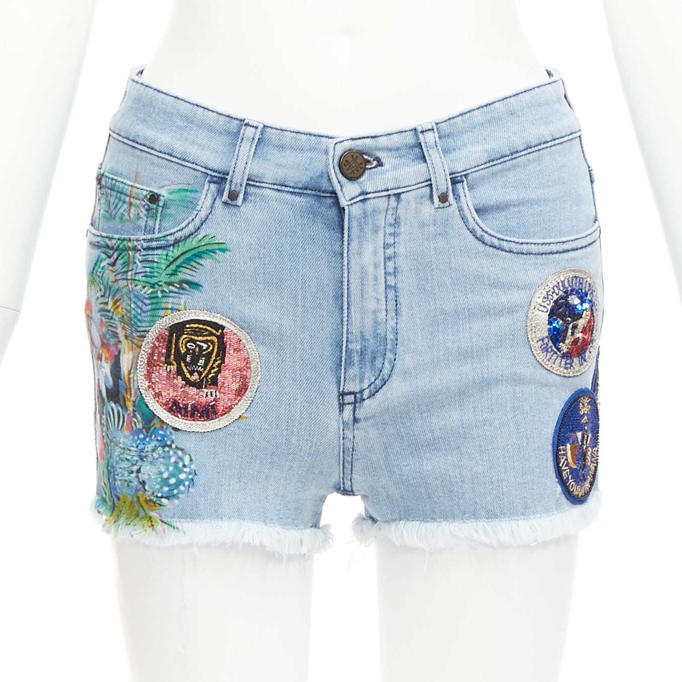 Mr & Mrs Italy Paint Denim Shorts
