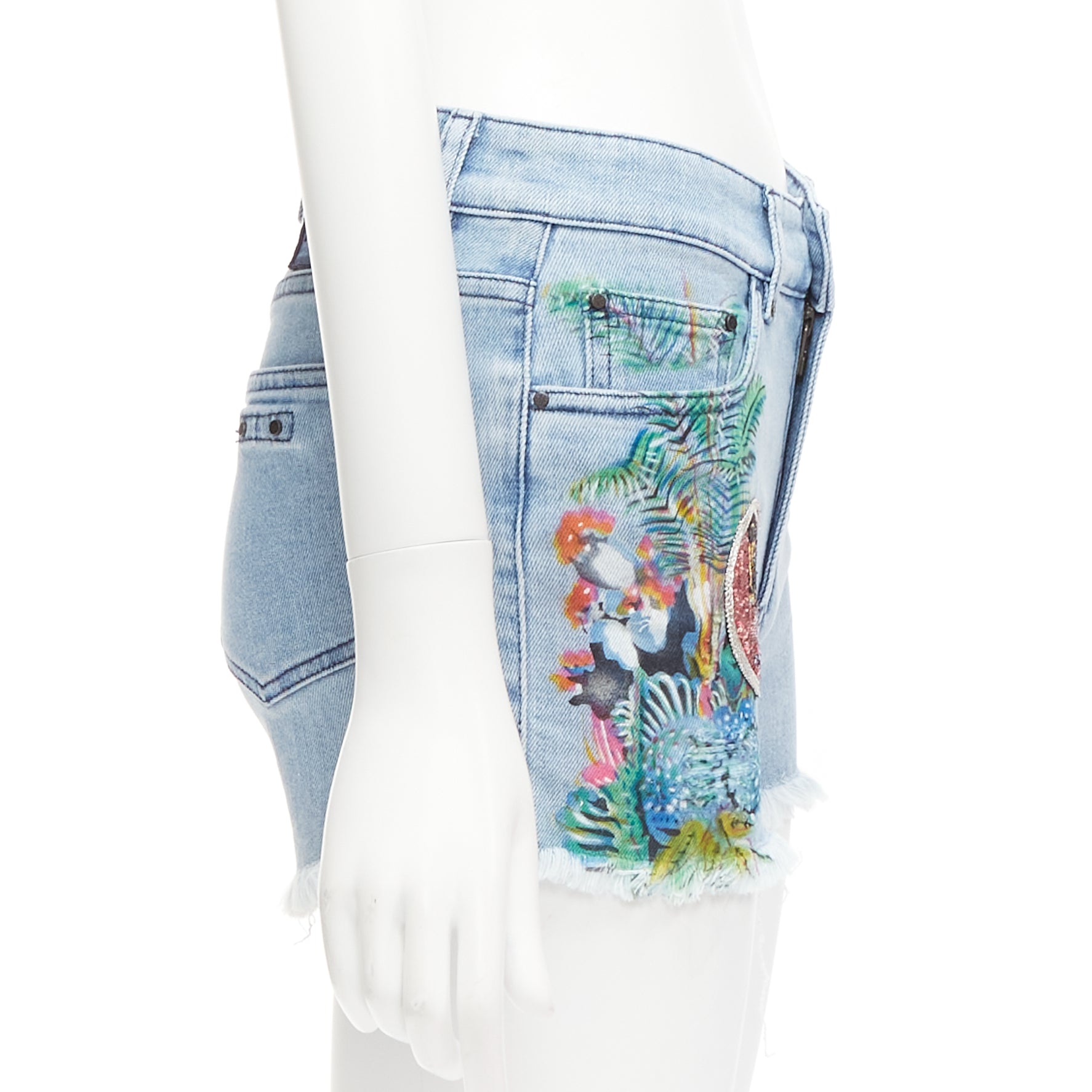 Mr & Mrs Italy Paint Denim Shorts - 4