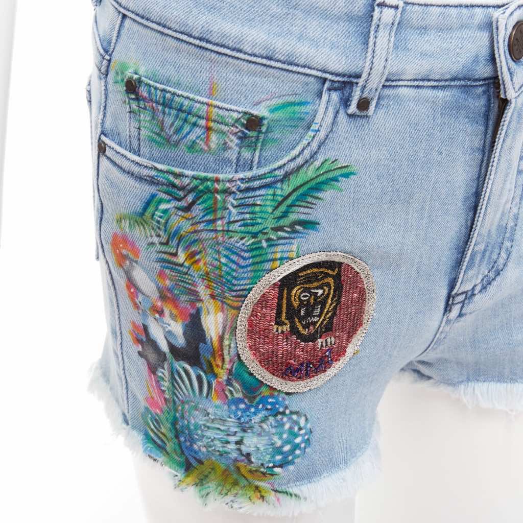 Mr & Mrs Italy Paint Denim Shorts - Detail 2