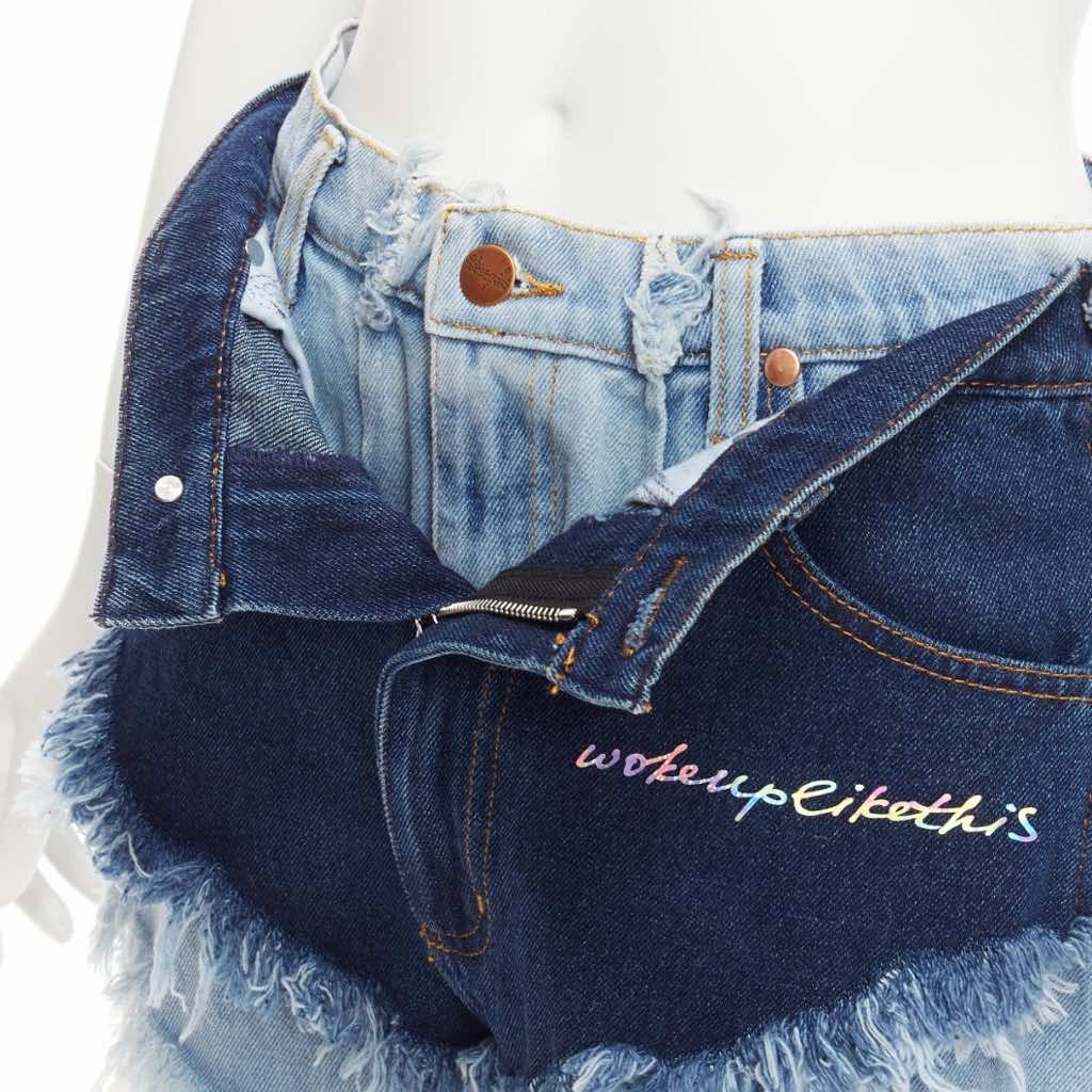 Natasha Zinko Layered Denim Shorts - Detail 2