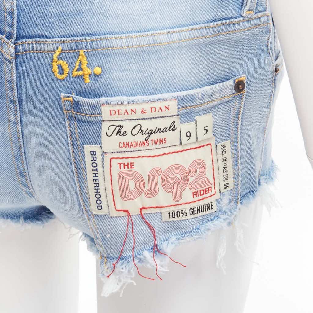 Dsquared2 Frayed Booty Shorts - Back view