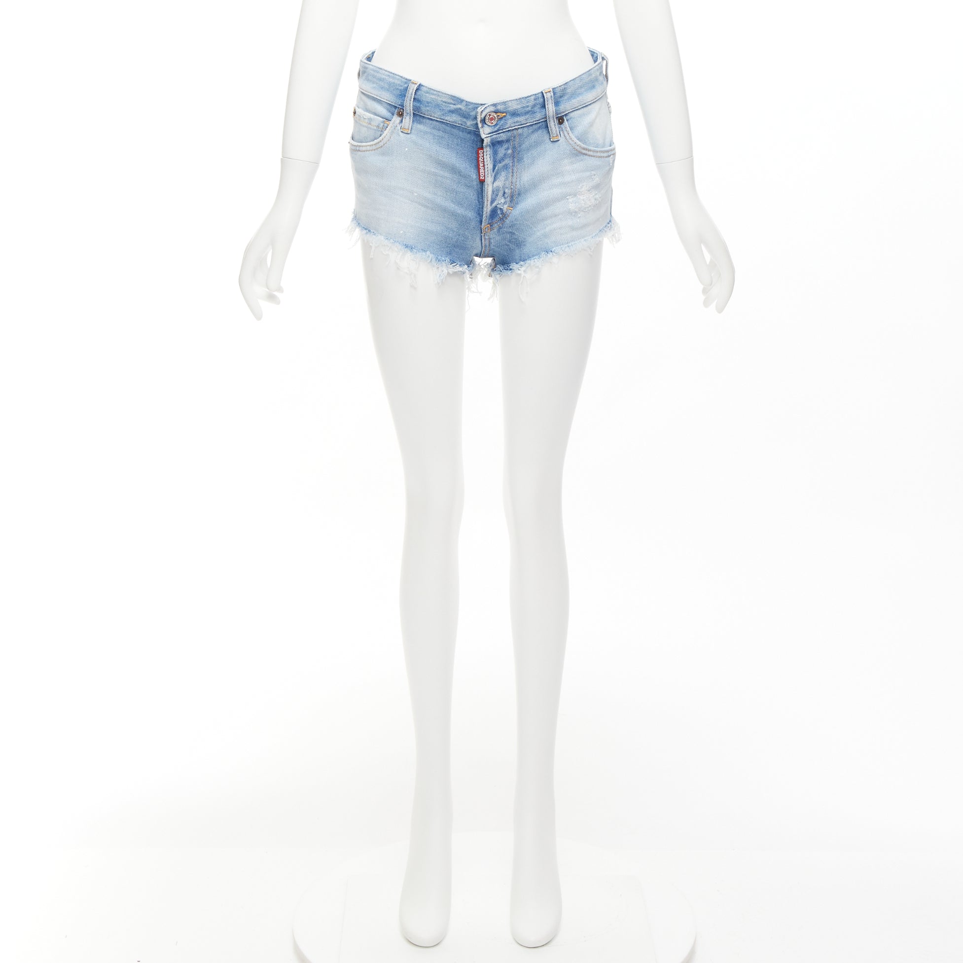 Dsquared2 Frayed Booty Shorts - Image 11