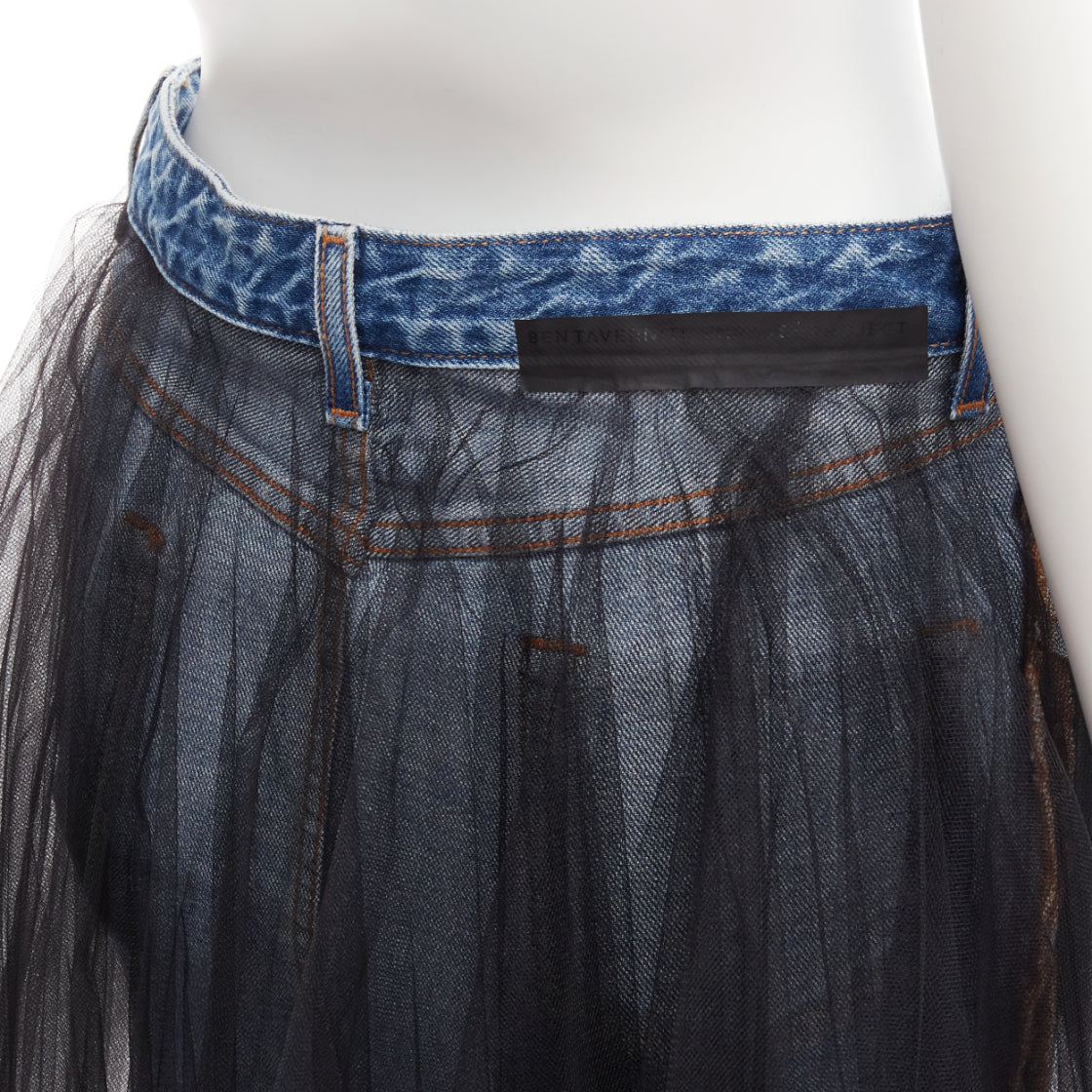 Unravel Project Tulle Denim Skirt - Detail 2