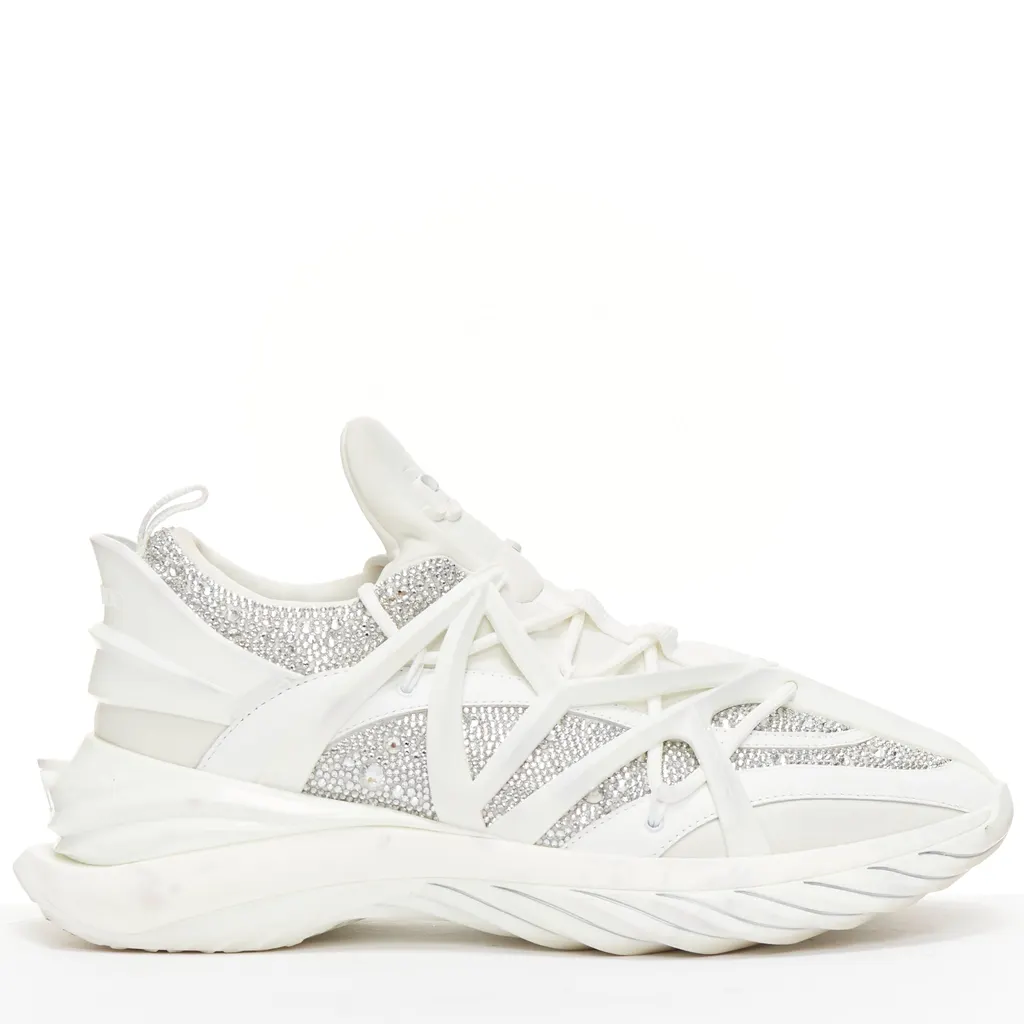 Jimmy Choo Cosmos White Leather Fair - Front View