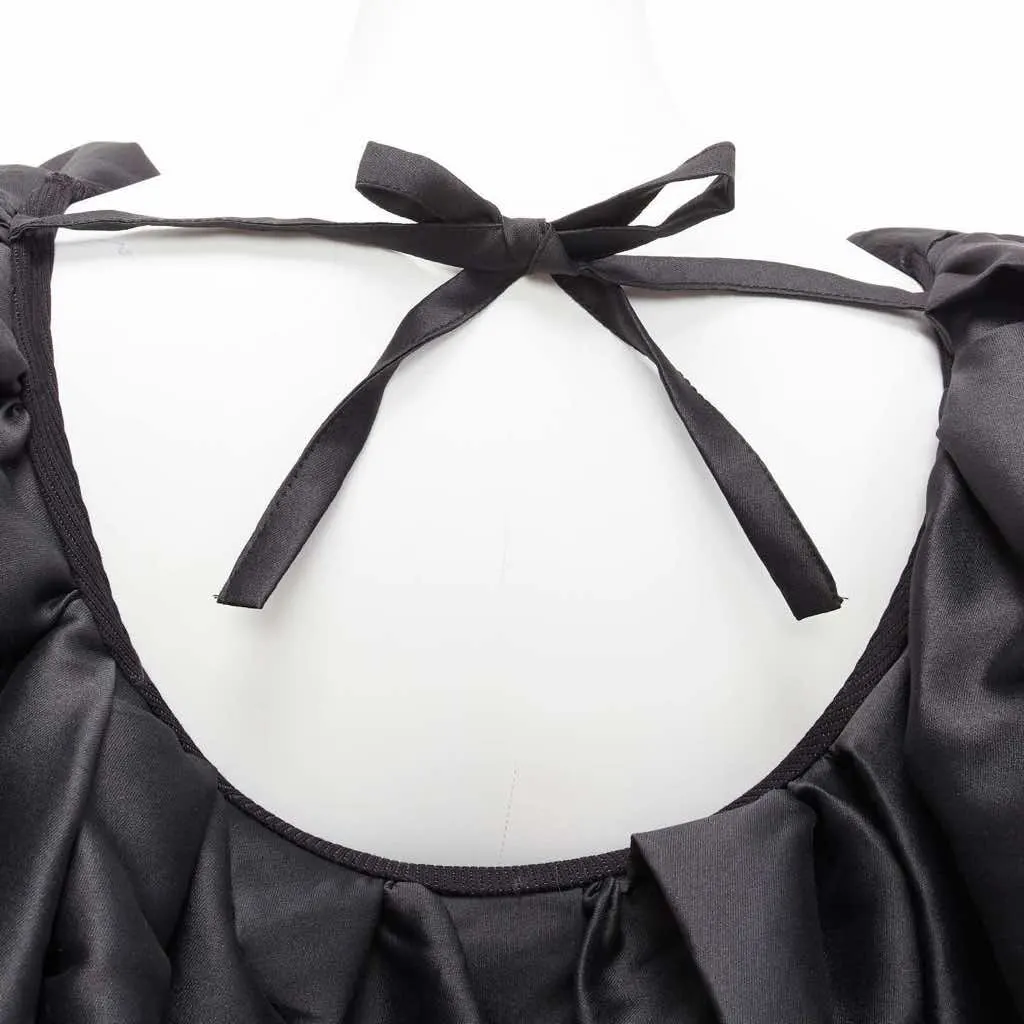 Marques Almeida Puff Ruffle Sweater Black Cotton Very good - Back View