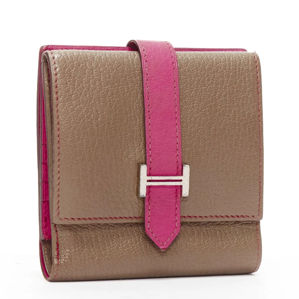 Hermès Bearn Pink Leather Fair - Back View