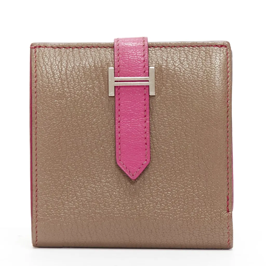 Hermès Bearn Pink Leather Fair - Inside View