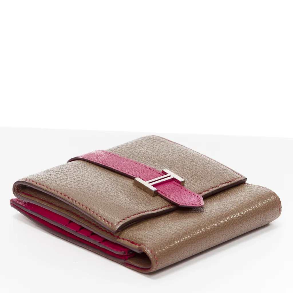 Hermès Bearn Pink Leather Fair - Model View