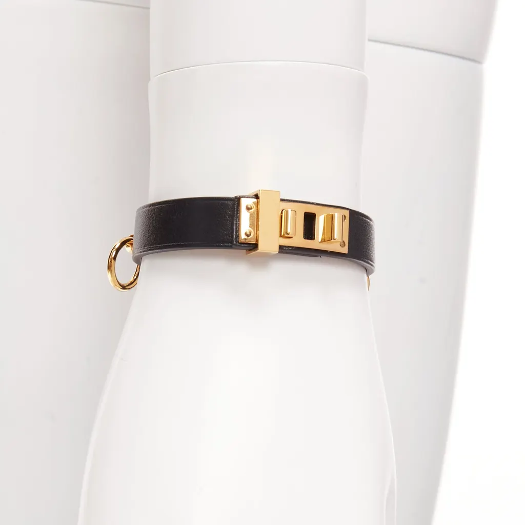 Hermès Mini Dog Anneaux Black Leather Very good - Inside View