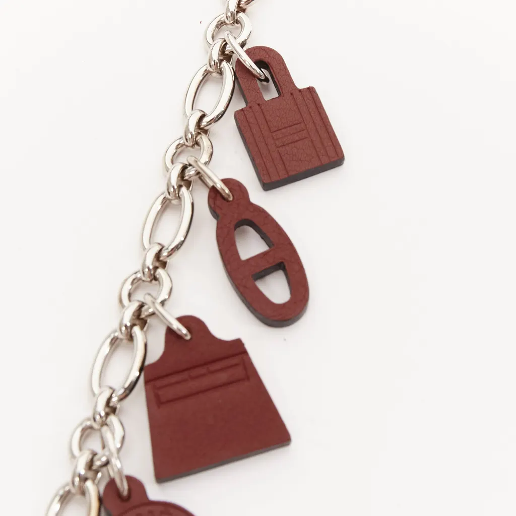 Hermès Breloque Olga Amulet Brown Leather Very good - Back View