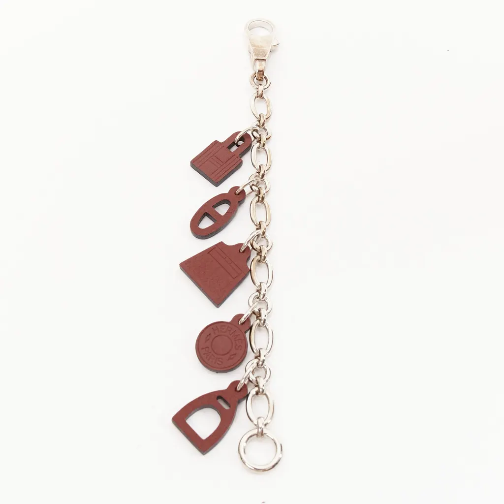 Hermès Breloque Olga Amulet Brown Leather Very good - Model View