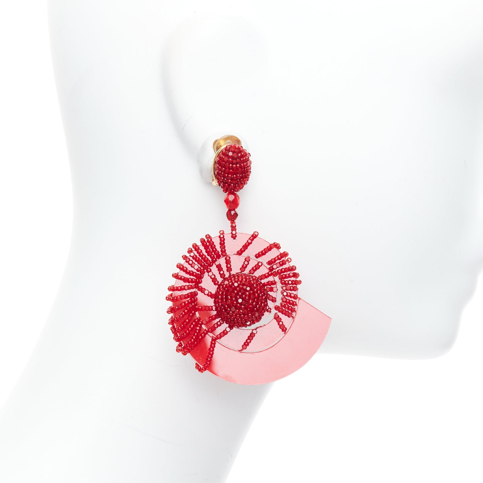 Oscar De La Renta Spiral Shell Earrings - Image 6